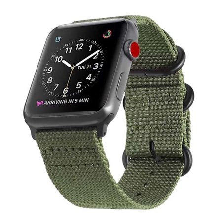 Apple Watch 1/2/3/4/5/6/7/Se 42/44/45 Nylon armbånd NATO -armbånd
