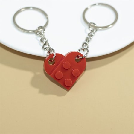 Hjerte Nøkkelring | To Nøkkelringer | Rød【HY】