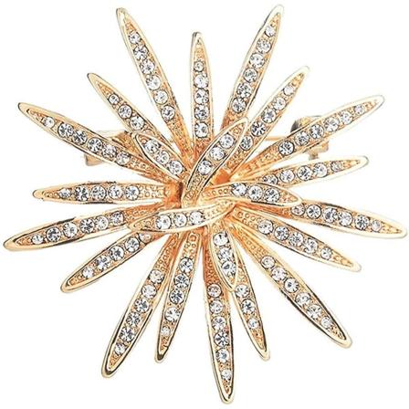 WABJTAM Brosjenåler for kvinner Gullfarget Østerriksk Rhinestone Krystall Brosjenåler Smykker Solsikke Brosje