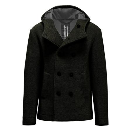 BomBoogie Double-breasted Boiled Wool Peacoat Grå, Herre Herrejakker