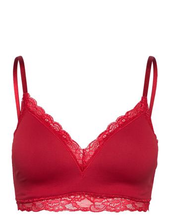 Bra Mynta Seamless W Lace Lingerie Bras & Tops Padded Bras Punainen Lindex