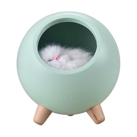 Litet husdjur Katthus Liten nattlampa Sänglampa Led nattlampa USB Uppladdningsbar