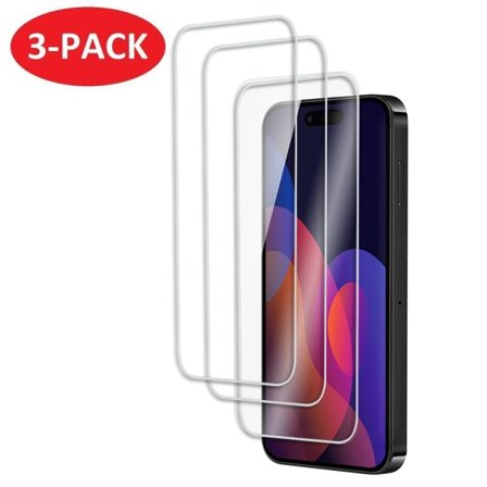 3-Pack - iPhone 15 Pro Max skjermbeskytter i herdet glass
