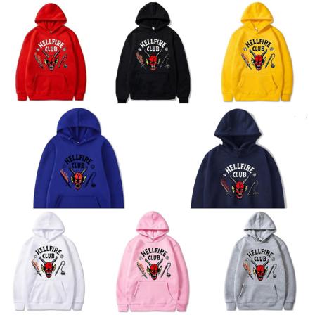 Stranger Things 4 Stranger Things S4 Hellfire Club T-shirt 3d Sweatshirt Vadderad hoodie Grey 3XL