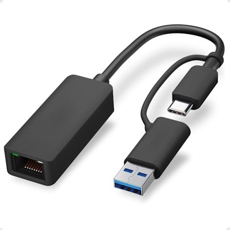 NÖRDIC Verkkosovitin USB-A ja USB-C 3.0 5G Ethernetille