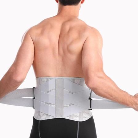Midjeryggstödsbälte Svankrygg Skyddsbygel Sport Fitness-vit L
