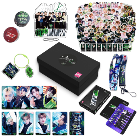 Stray Kids Nytt Album Maxident Gaveeske Sett Kpop Varemerker Fotokort Lanyard Nøkkelring Gaver Til Skz Fans