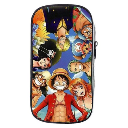 One Piece Luffy Anime Penneetui Blyantboks Student Skole Stasjonær Penne Oppbevaringspose