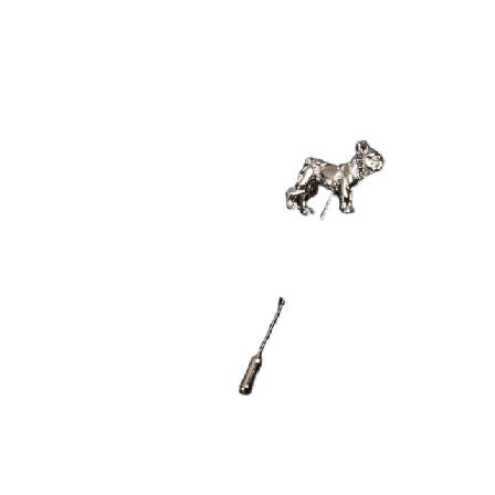 John Henric Lapel Pin Dog Kostymtillbehör Herr Silver ONESIZE