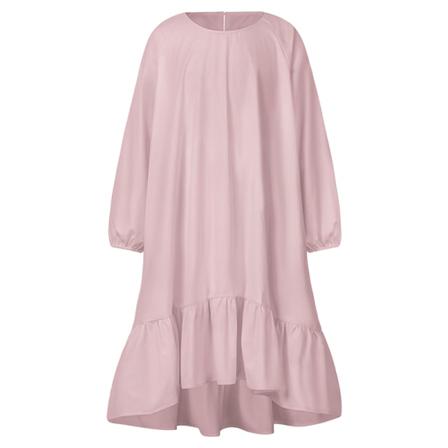 Tjej Hög Låg Fåll Klänning Crew Neck A Line Klänningar