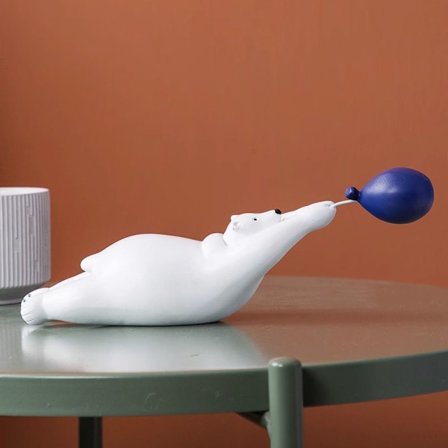 Flygande björnfigurer Ballongisbjörnsprydnader C C