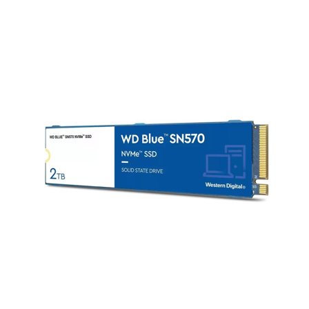 WD Blue SN570 2TB NVMe PCIe 3.0 SSD M.2 - 3500MB/s lesehastighet, 3500MB/s skrivehastighet