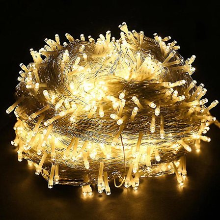 Thrisdar 50m Julelys LED-lyskæde til udendørs brug (varm hvid)