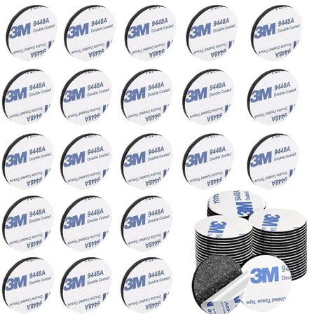 100 stk Dobbeltsidig Ekstra Sterk 3M Skum Vanntett Dobbeltsidig Limtape for Hjem Svart Rund Dobbeltsidig Klistremerker for DIY Vegger Gulv Dører