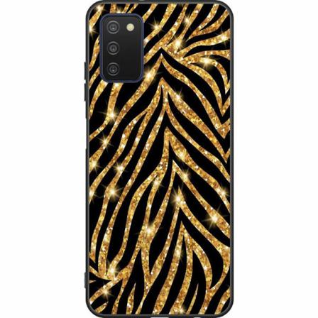 Samsung Galaxy A03s Svart Skal Gold & Glitter