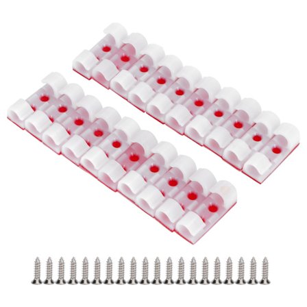 20 stk. selvklæbende kabelclips ledningsklemme skrivebordsorganisator hvid