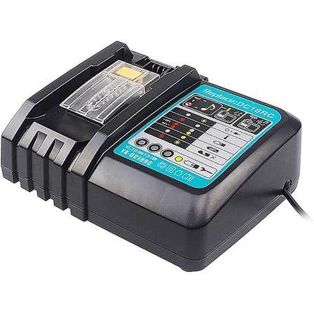 DC18RC Snabbladdare Kompatibel med Makita 14.4V-18V Li-ion Ersättningsbatteri BL1815 BL1830 BL1840 BL1850 BL1860