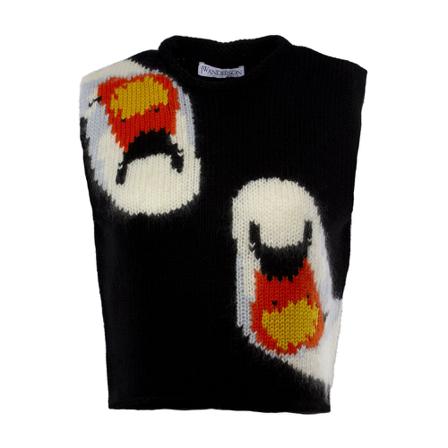 JW Anderson, Sleeveless Knitwear Zwart, Dames, Maat:S