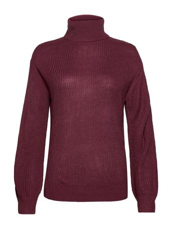 Vilou L/S Rollneck Knit Top/L Red Vila