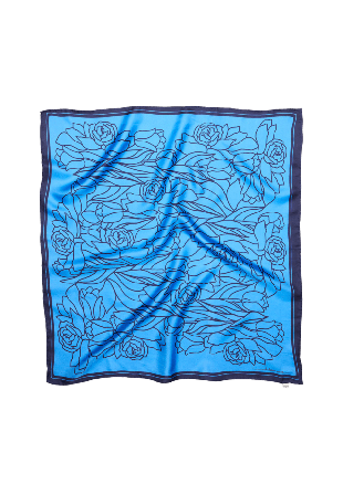 Becksöndergaard Stencia Tulip Sia Scarf Halsdukar & scarves Dam Blå 65 X CM