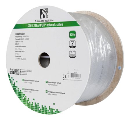 Deltaco CAT6A /UUTP 305m Grey Solid