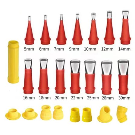 18/20/23/24PCS Gummimunstyckesverktyg Caulk Munstycke Applikator 23PCS