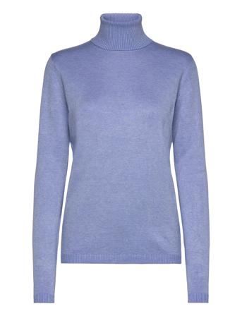 Srmarla Rollneck Knit Tops Knitwear Turtleneck Blue Soft Rebels