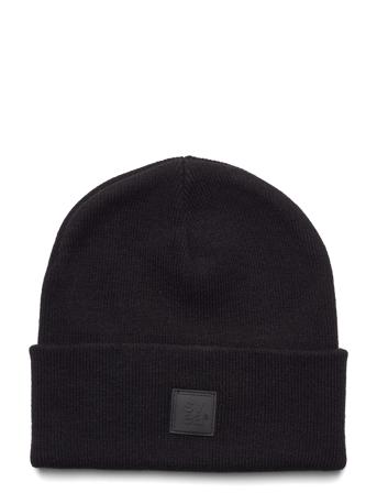 Alex Rubber Badge Hat Accessories Headwear Beanies Musta Svea