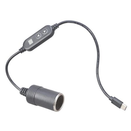 USB C til 5V9V12V15V24V Bil Cigaret Tænder Adapter med Spændingsdisplay til Dash Kamera Enheder