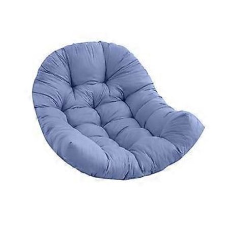 Æggestol Udskiftningspude Hængekøjestol Pude Komfortabel Tyk Hængende Kurv Sædehynde Pude til Have Hængekøje (Grå Blå)