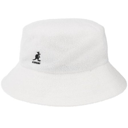 Kangol - Vit bucket Hatt - Bermuda White Bucket @ Hatstore