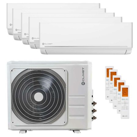 Condizionatore Clivet EZCool penta split 9000+9000+9000+9000+9000 BTU inverter A++ unità esterna 12.3 kW
