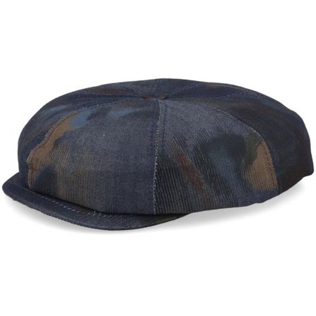 MJM Hats - Blå flatcap Keps - Blue Line Bagi Cotton Blue Paint Flat Cap @ Hatstore