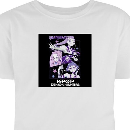 Barn T-skjorte Kpop Demon Jegerne Huntrix Trio Jenter Lilla Stjerner Retro Idol Kunst