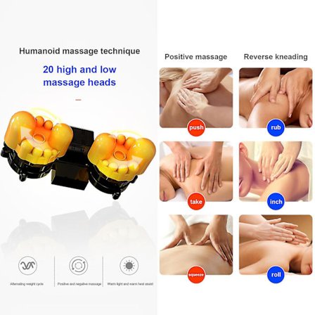 Cervikal massagepude multifunktionel varm kompres nakkemassageapparat til nakke, talje, ryg - Snngv (rød)