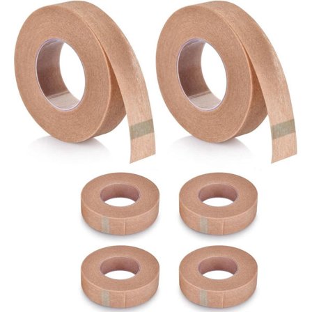 4 ruller - næsestrips - mikroporøs tape - næsebandage - mikroporøs næseforstørrelsestape - 1,2 cm x 3,5 m - beige