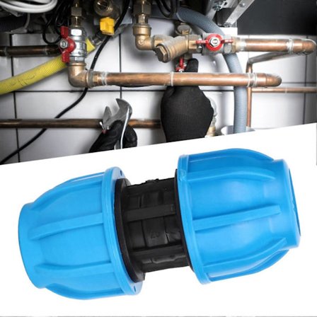 PE Plast Rett Vannrørkobling 25mm til 25mm 4-pakning