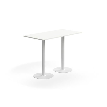 Bar table ALVA, 1400x700x1000 mm, high pressure laminate, white