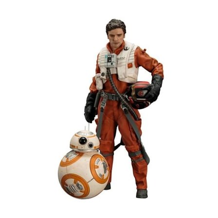 Statuette - Star Wars - Poe Dameron & BB-8 - 1/10 PVC - Multifarvet - 7/18 cm