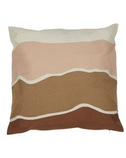 Pudebetræk Wave med broderet motiv 1-pak Rosa