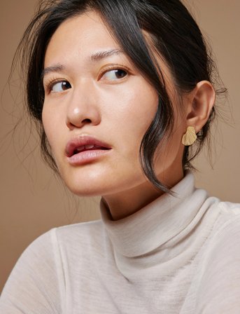 Enamel Copenhagen Wave Earring - Gold - ONE SIZE