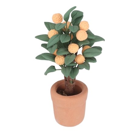 1:12 Nukkekodin Miniatyyri Bonsai Kasvi Ruukkukasvi Savi Keramiikka Sisustus Mini Appelsiinipuu