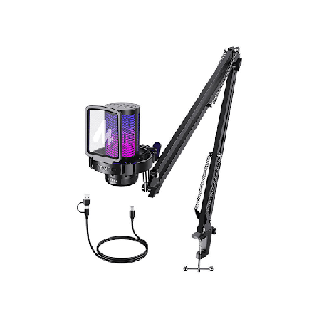 Maono DGM20S Gaming-mikrofon med LED - Sort