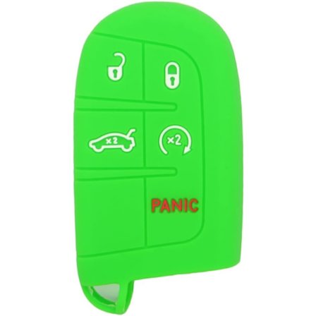 2025 Senaste Modell SEGADEN Silikonskydd Fodral Hållare Skinnjacka Kompatibel med Jeep Dodge Chrysler 5 Knapp Smart Fjärrnyckel F