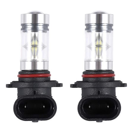 2X 6000K Super White H10 9045 9145 9140 100W 1200LM LED Sumuvalopolttimo Projektori Ajo DRL