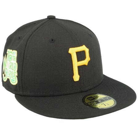 New Era - Negro fitted Gorra - Pittsburgh Pirates 59FIFTY Citruspop Black/Lime Fitted @ Hatstore