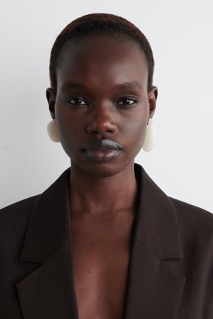 COS Women's Mismatched Pebble Earrings in Yellow