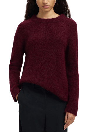 Selected Femme SLFGABELLA Pullover med Rosett Stickat Dam Svart XS