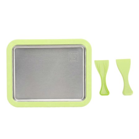 Rullet Iskremmaskin Is Yoghurt Øyeblikkelig Kald Panne Plate Elektrisitetsfri for Hjemme DIY