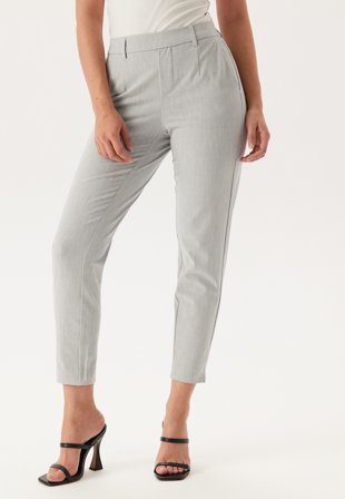 Object Collectors Item Objlisa Slim Pant Light Grey Melange Klær